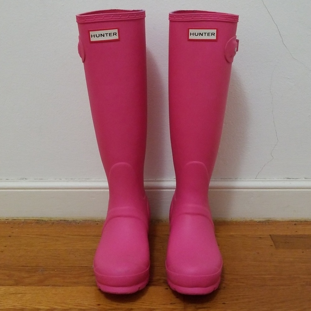 Hunter Original Tall Rainboots-Bright Cerise, Sz 5